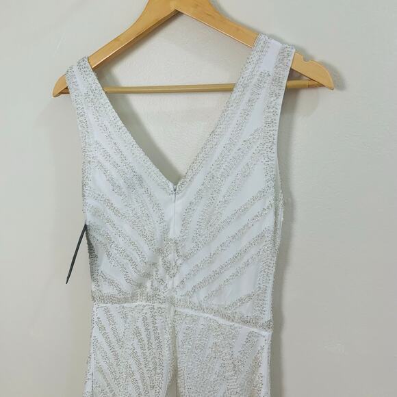 Lulu's White V-Neck Jumpsuit - Picture 11 of 13